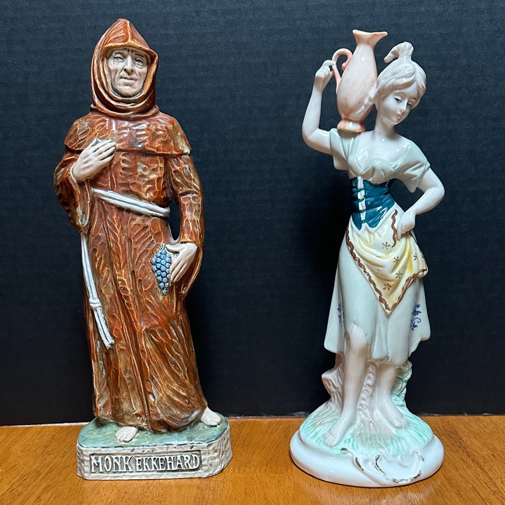 Monk Eckehard Ceramic Figurine - Brown
